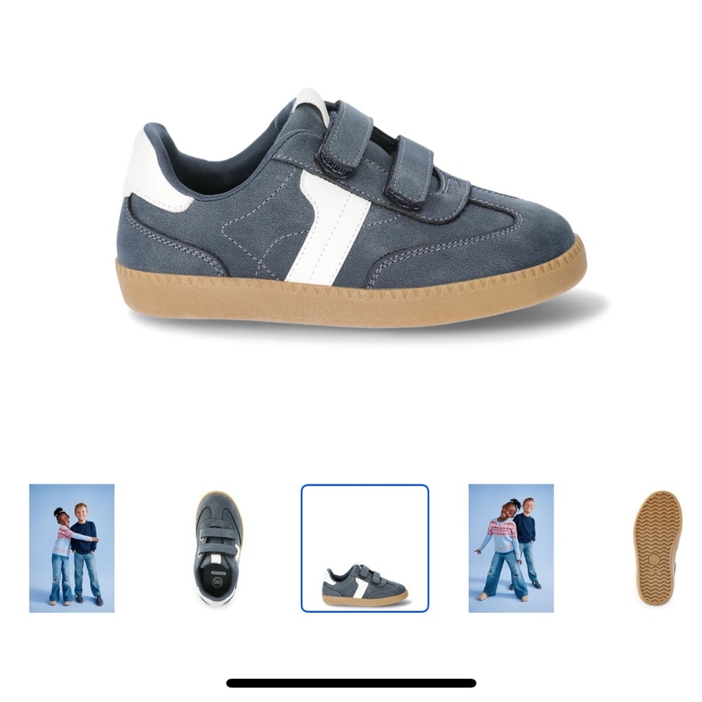 Set of 2 -Wonder Nation toddler  Navy Blue Velcro Sneakers size 7 and 8